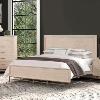 Furniture of America Drayden Light Oak Solid Wood Platform Bed