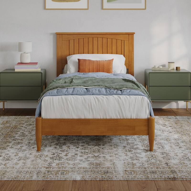Naples Solid Wood Low Profile Platform Bed