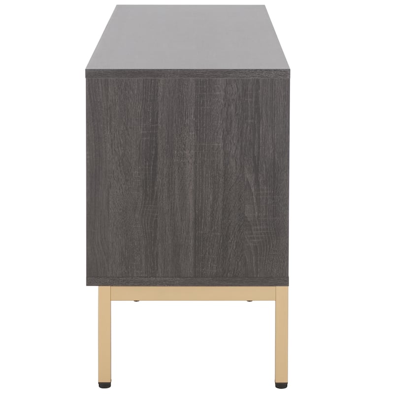 SAFAVIEH Lylia 2-Drawer 2-Shelf Entertainment Media Stand (Fits up to 65" Flatscreen TV) - 60.4 in. x 15.6 in. x 24.8 in.