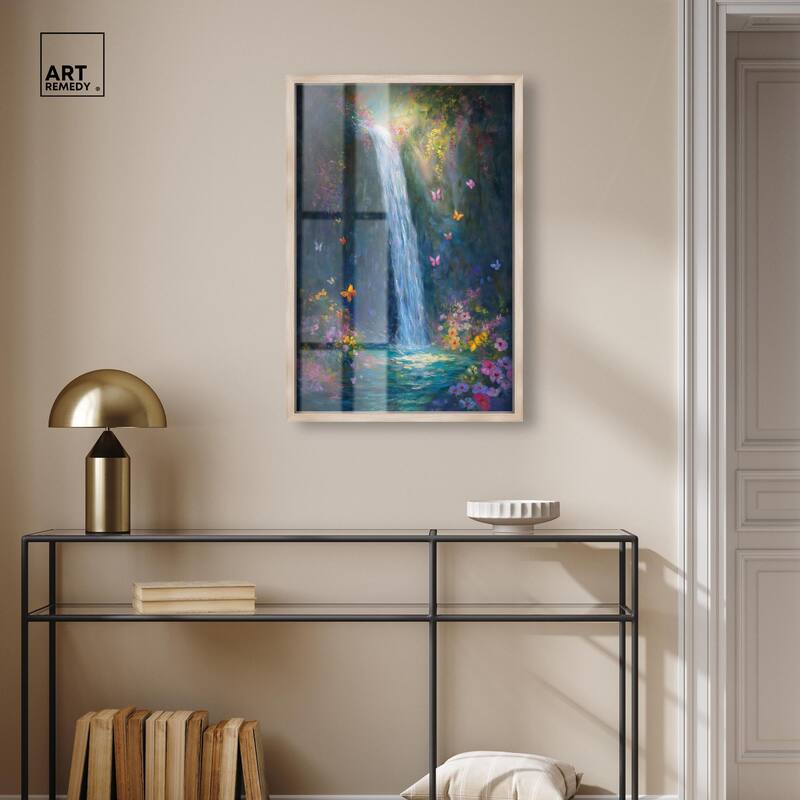 Hidden Falls II Shadowbox by Art Remedy