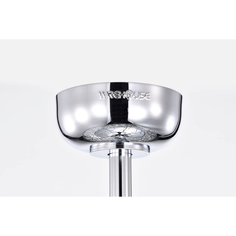 Alexia 24 Inch Chrome Finish Modern Glam Style Crystal Ceiling Lighted Fandelier with Remote