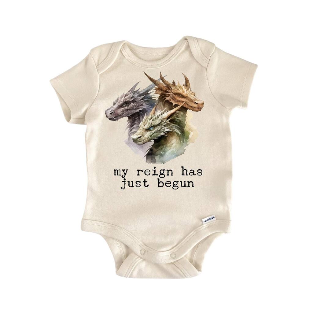 Three Dragon Reign - Baby Boy Girl Clothes Infant Bodysuit Funny Cute Newborn