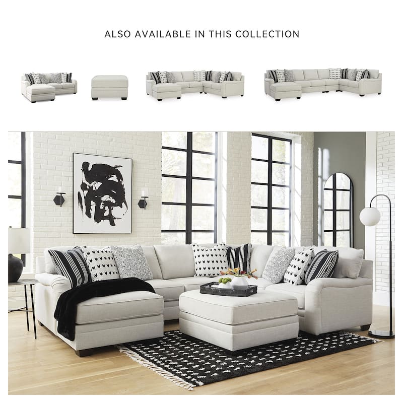 Signature Design by Ashley Huntsworth Dove Gray 4-Piece Sectional with Chaise - 128"W x 99"D x 38"H