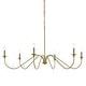 preview thumbnail 1 of 9, Elegant Lighting LD5056D54 Rohan 6 Light 54" Wide Taper Candle Style Satin Gold