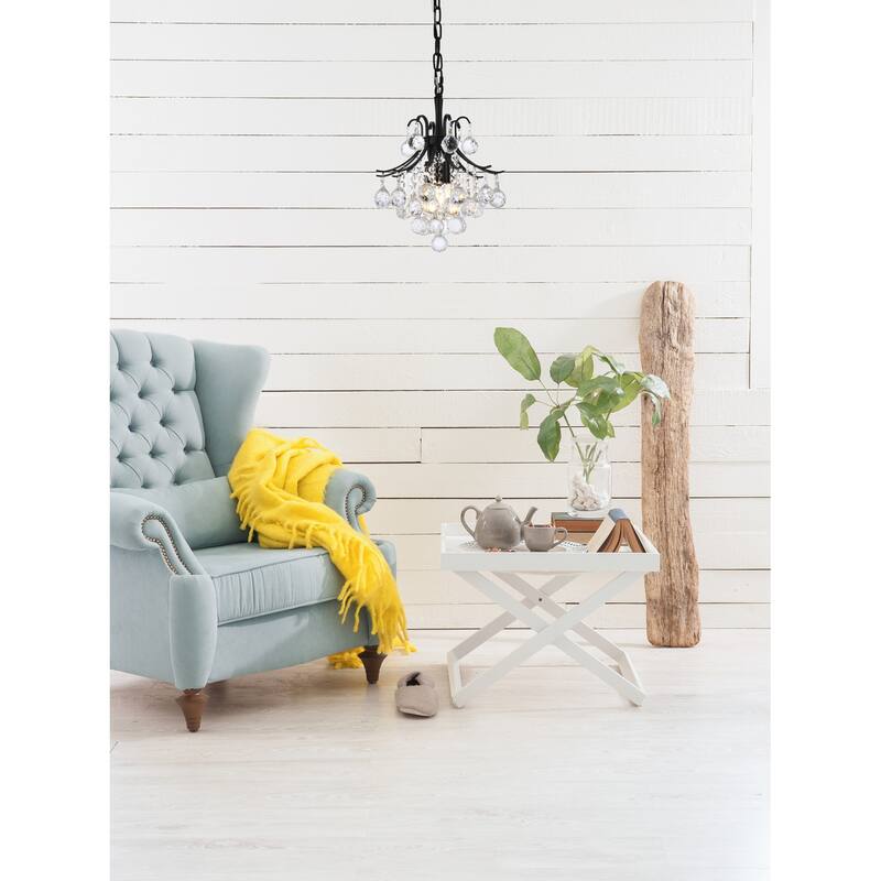 Elegant Lighting V8000D12/RC Toureg 3 Light 12" Wide Crystal Pendant