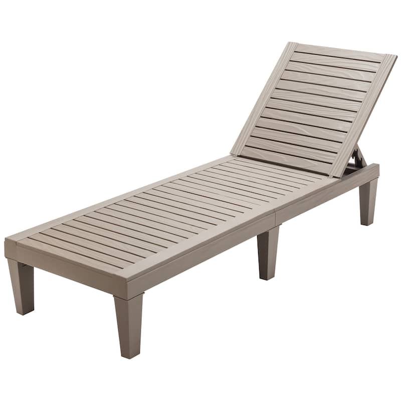 Costway Patio Lounge Chair Chaise Recliner Weather Resistant