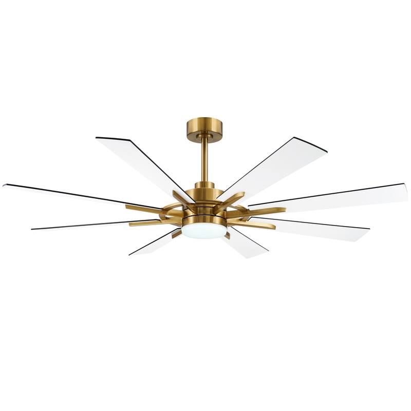 CO-Z 60'' 8-Blade Large Windmill Ceiling Fan with LED Lights and Remote for Living Room