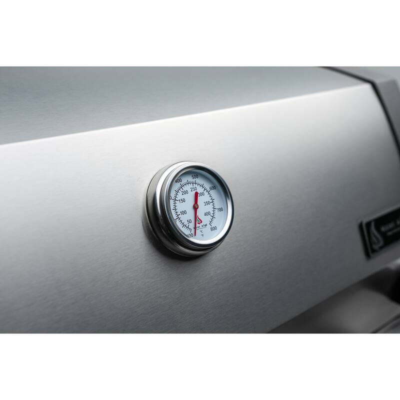 Mont Alpi Premium 44"W Stainless Steel 6-Burner Heavy Duty Built-in BBQ Gas Grill Head with Rear Burner + Rotisserie + Cover