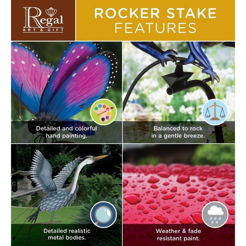 Rocker Bird Stake - Cardinal
