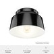 preview thumbnail 8 of 13, Hunter Cranbrook 1-Light Flush Mount Ceiling Light - Bathroom, Office, Hall, Kitchen - Mid-Century Modern - Damp Rated!