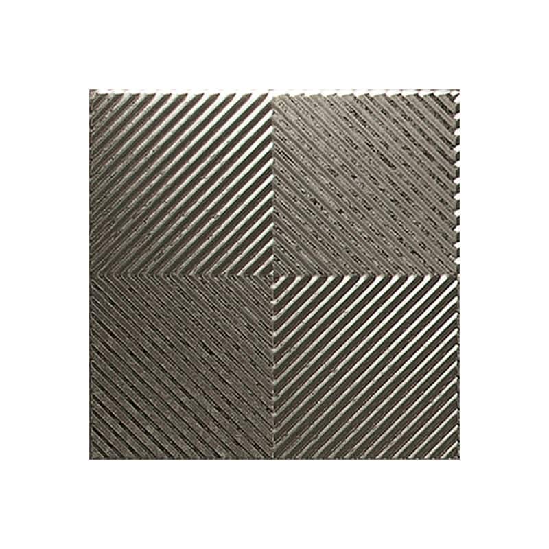 FASÄDE Quattro 4-foot x 8-foot PVC Wall Panel in Galvanized Steel - Sample