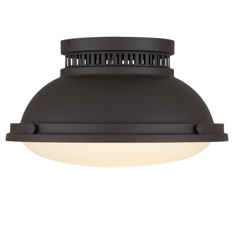 Halo 2-Light 14" Dark Bronze Flush Mount Ceiling Light