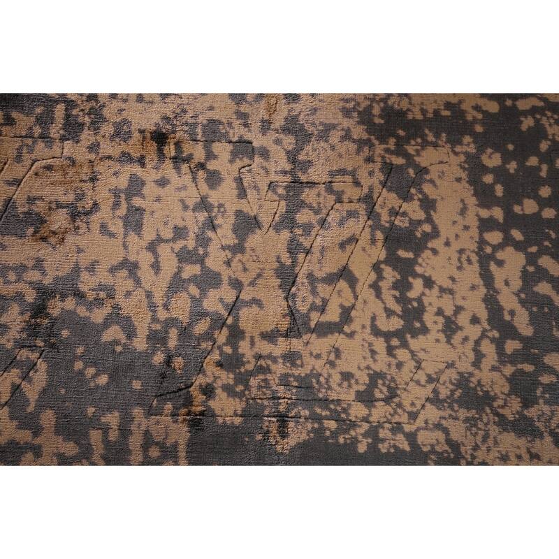 Contemporary Abstract Accent Rug Hand-Knotted Wool Carpet - 4'3" X 6'2"
