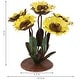 preview thumbnail 2 of 5, Sunnydaze Indoor/Outdoor Metal Sunflower Bouquet Statue - 13-Inch