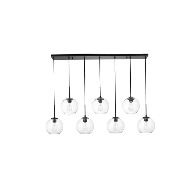 7-Light 54 inch Pendant with Clear Glass