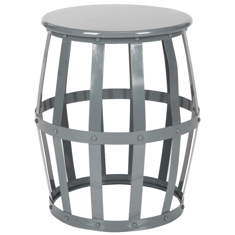 SAFAVIEH Joretta Grey Iron Accent Stool - 15.7" x 15.7" x 19" - Grey
