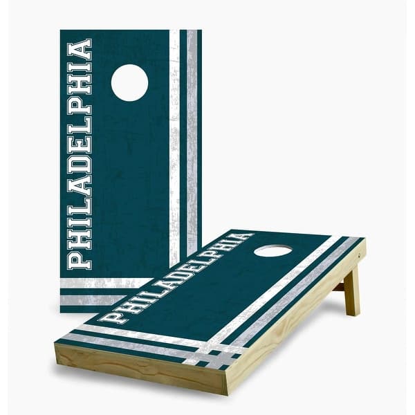 slide 2 of 7, Philadelphia Eagles Multi Stripe Cornhole Game (Choose Wraps or Boards) 2x4 Boards (24" x 48") - Include ALL Accessories