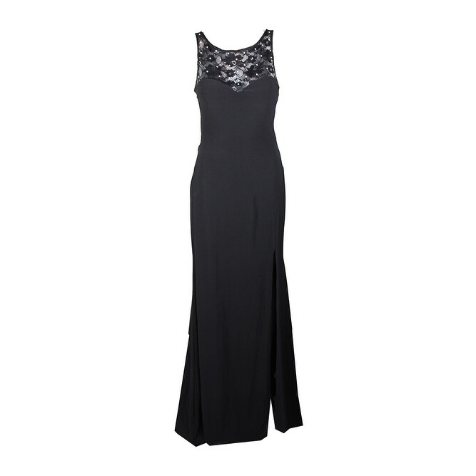 xscape rhinestone illusion dress