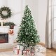 preview thumbnail 21 of 28, HOMCOM Flocked Christmas Tree with Mistletoe, Xmas Unlit Christmas Tree with Stand