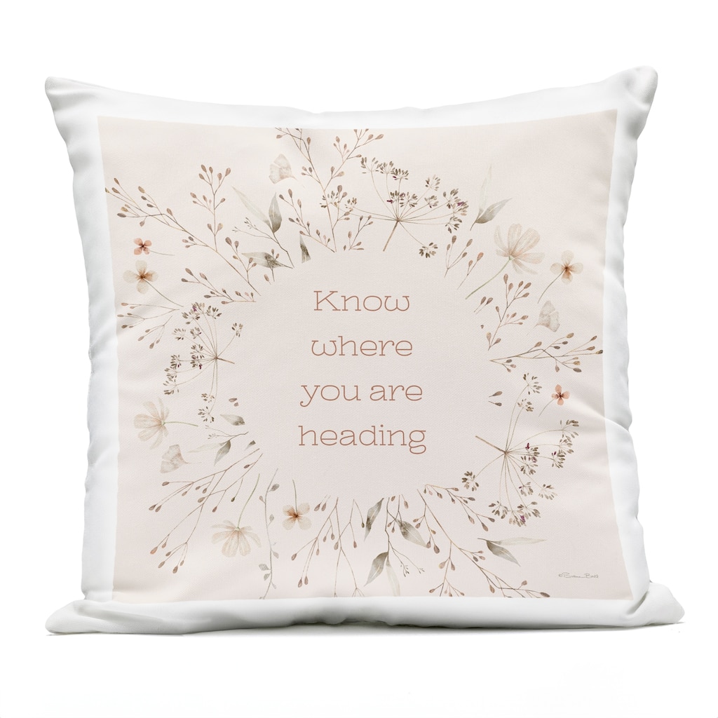 Stupell Know Where You Are Heading Printed Outdoor Throw Pillow Design by Susan Ball