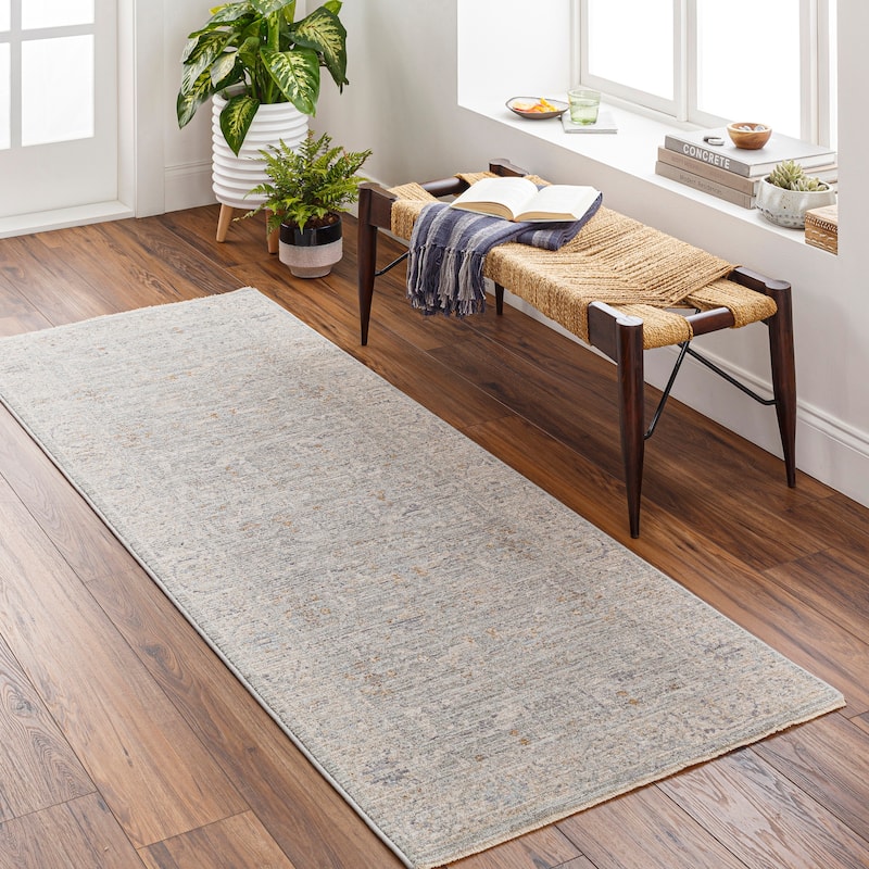 Lanta Classic Traditional Area Rug - 2' 7" x 7' 3" - Grey/Beige