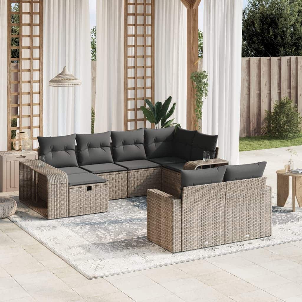 10-11 Piece Modular Garden Sofa Set