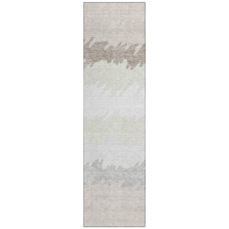 Machine Washable Indoor/ Outdoor Chantille Abstract Ombre Rug