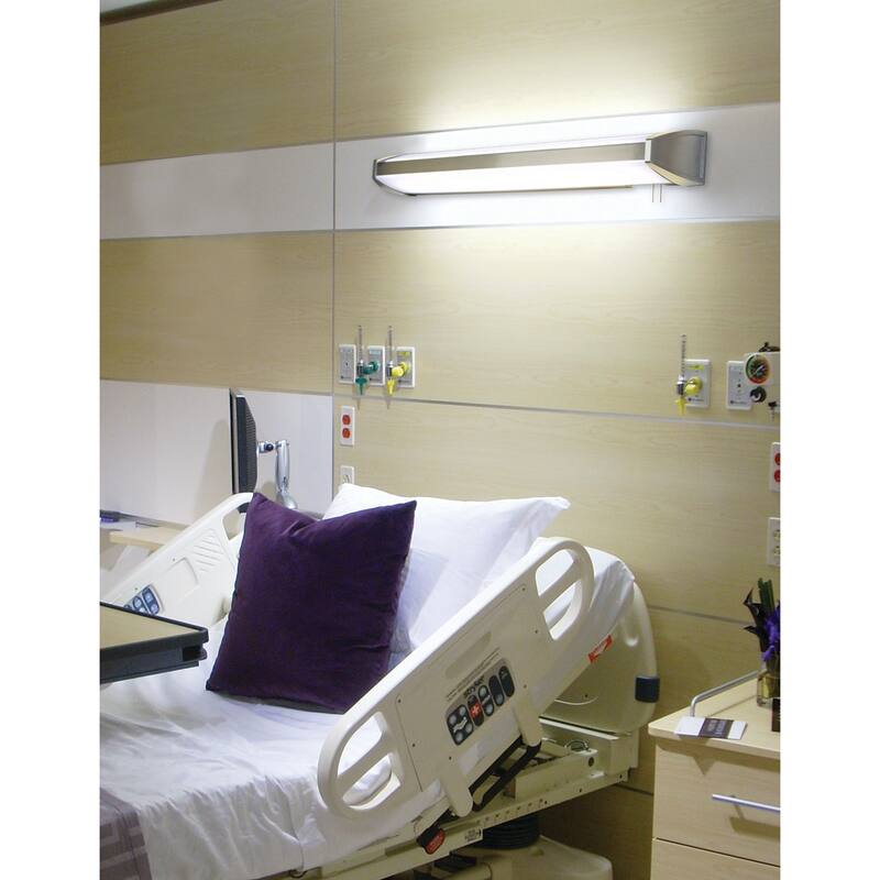 Ideal 52" LED Overbed Wall Light - 51.94"L x 6.25"Ext x 6.25"W x 5.38"H - 51.94"L x 6.25"Ext x 6.25"W x 5.38"H