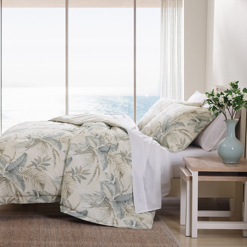 Tommy Bahama Bakers Bluff Blue Cotton 3-piece Comforter Set
