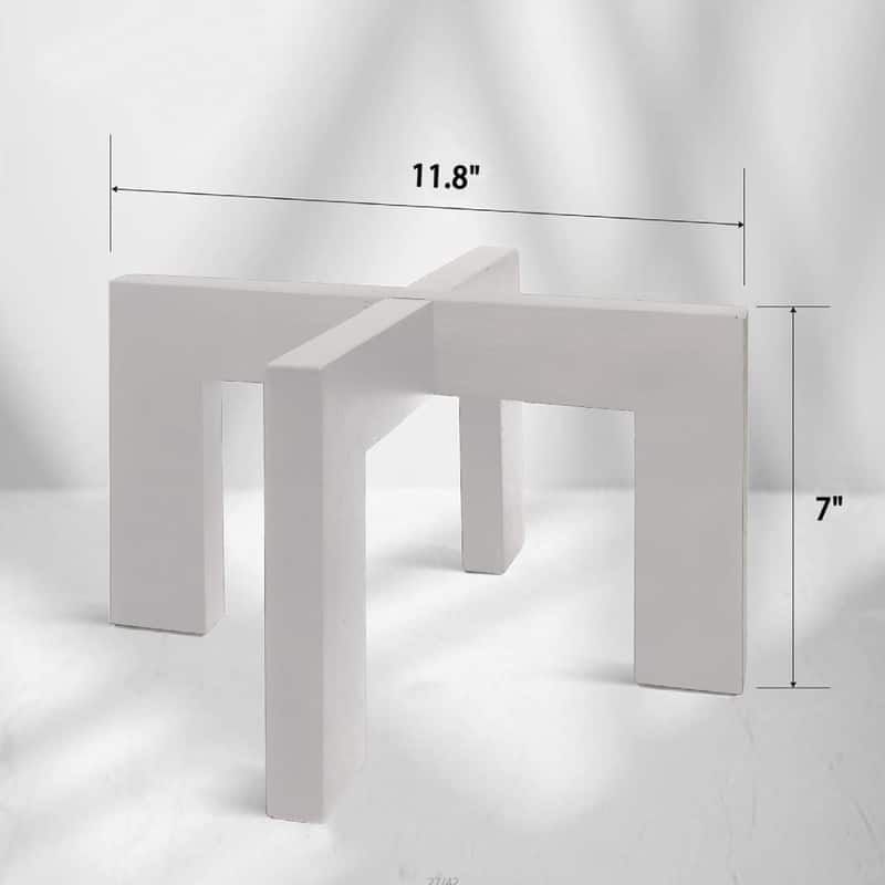 2 Pack Wood Plant Stand - 11.8 x 11.8 x 7 inches