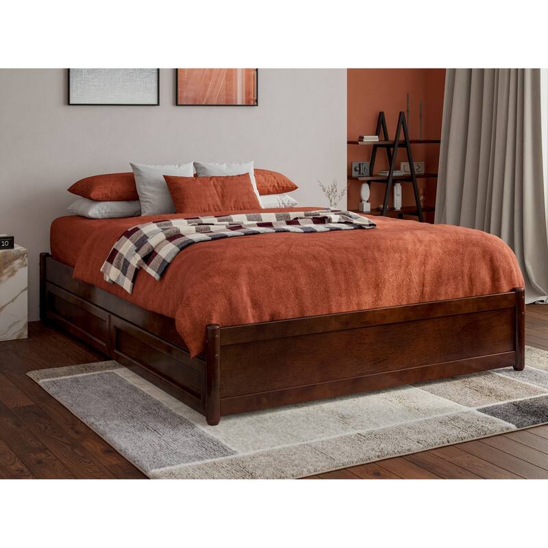 Barcelona Panel Platform Bed with Storage Drawers