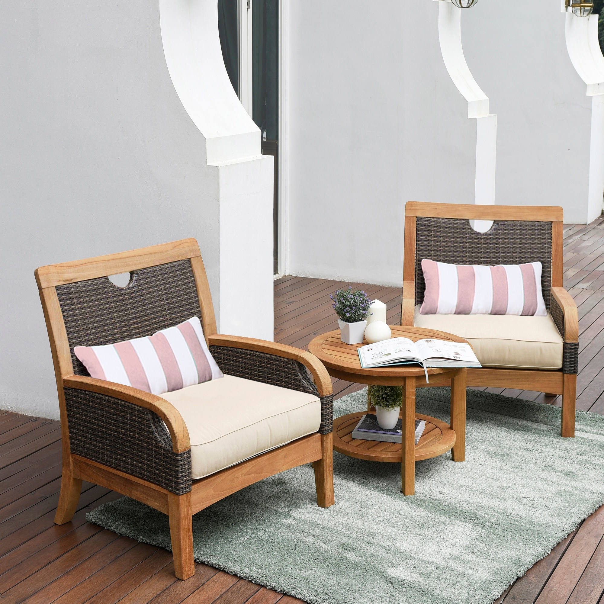 Cambridge Casual Palma Teak Lounge Chair - Thumbnail 4