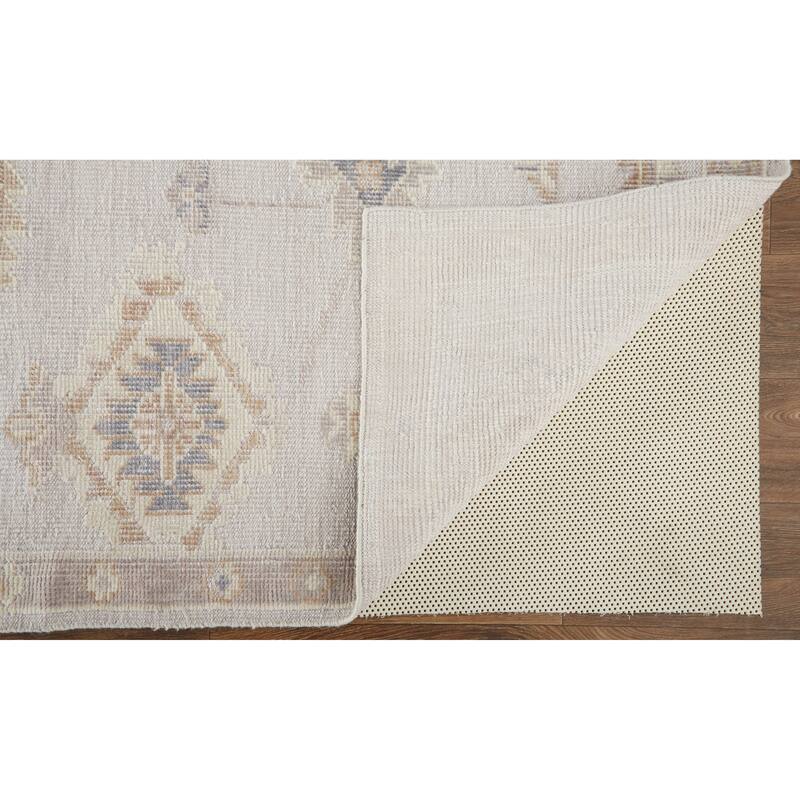 Tierney Eco Friendly PET Oushak Rug, Warm Gray/Tan, Area Rug