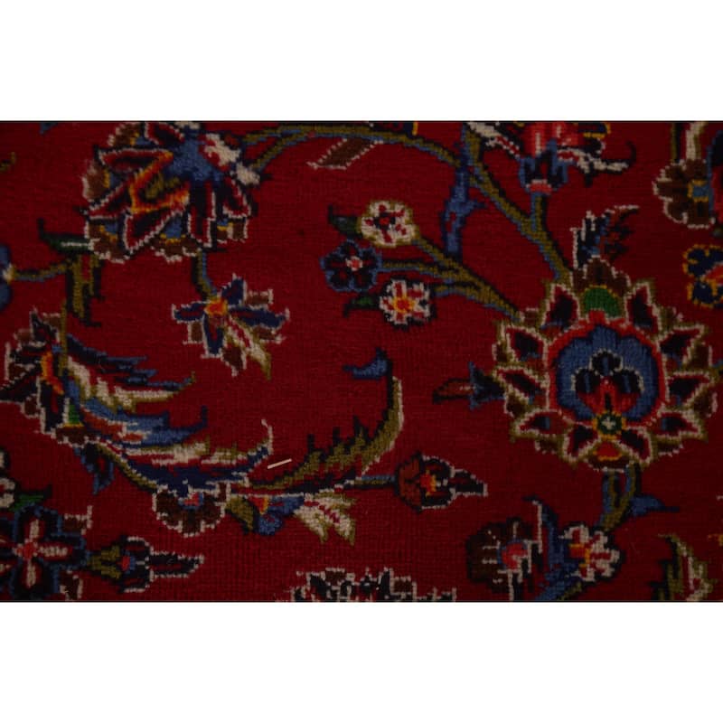 Traditional Kashan Large Persian Area Rug Hand-knotted Wool Carpet - 11'2" x 14'10"
