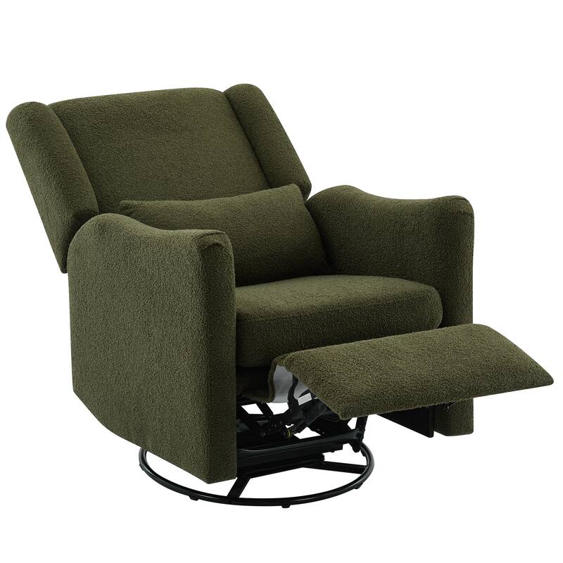 Merax Swivel Glider Recliner with Rocking Base