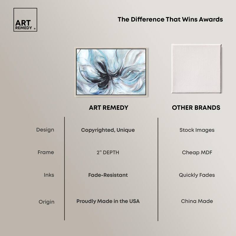 Soft Blues Canvas by Art Remedy