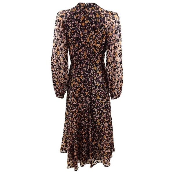 Tommy hilfiger flocked midi dress clearance