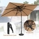 preview thumbnail 12 of 76, Pellebant 9 x 5 Ft Outdoor Double Top Market Umbrella