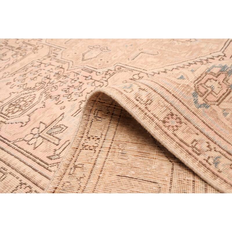 ECARPETGALLERY Hand-knotted Antalya Vintage Salmon Wool Rug - 8'0 x 10'10