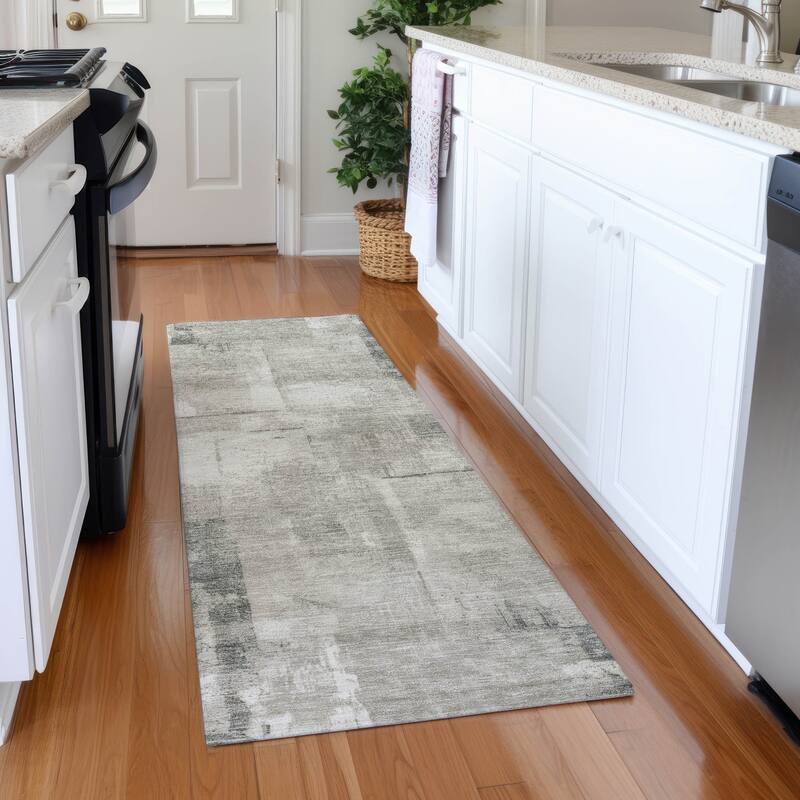 Premium Washable Super Soft Modern Panel Mayfield Rug - Beige - 2'3" x 7'6"