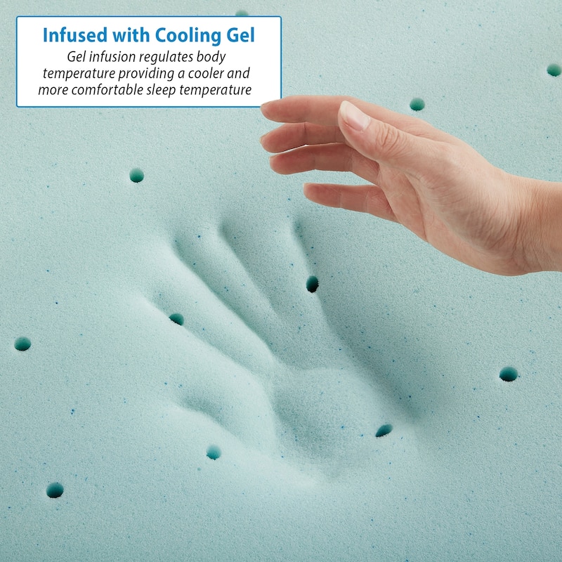 Nestl Gel Infused Mattress Topper Ventilated Design Memory Foam Mattress Pad On Sale Bed