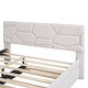 preview thumbnail 7 of 16, Linen Fabric Platform Bed with Brick Pattern Headboard, with Twin XL Trundle, Queen Size