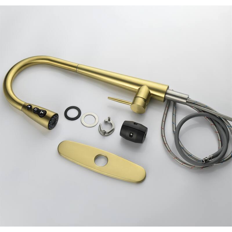 Kitchen Faucet with Pull Down Sprayer Stainless Steel