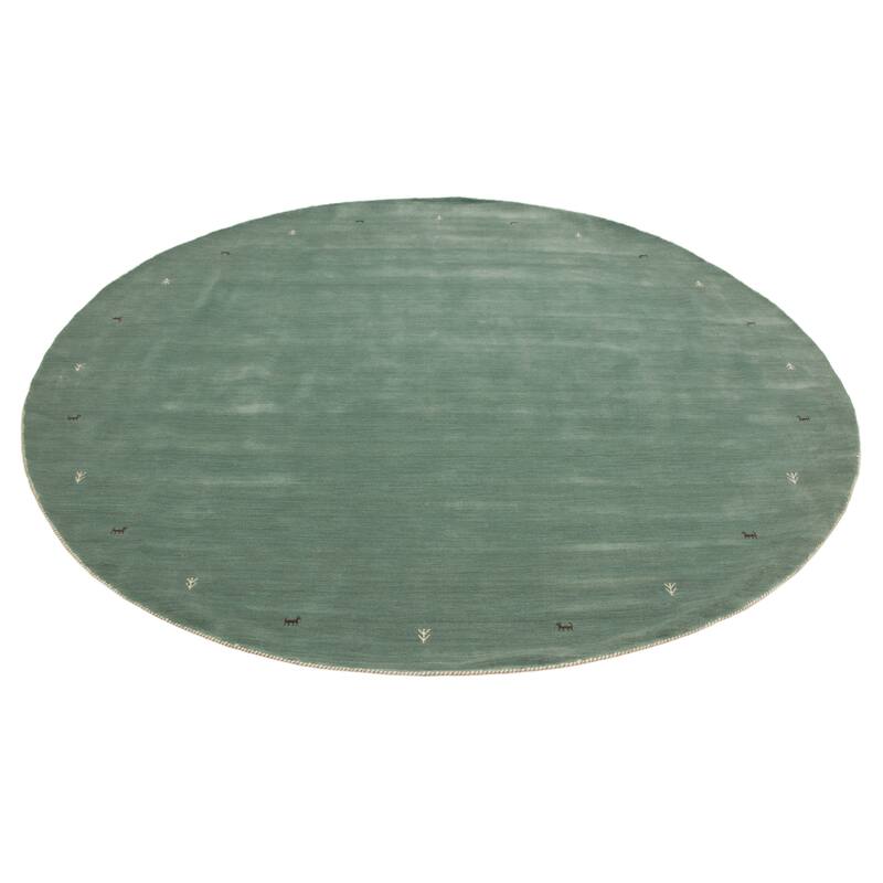 Kashkuli Gabbeh Turquoise Rug 9'9" x 9'9" - 9'9 x 9'9