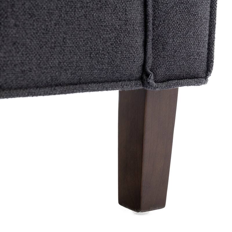 SEYNAR Mid Century Modern Barrel Chair Upholstered Club Accent Chair with Ottoman