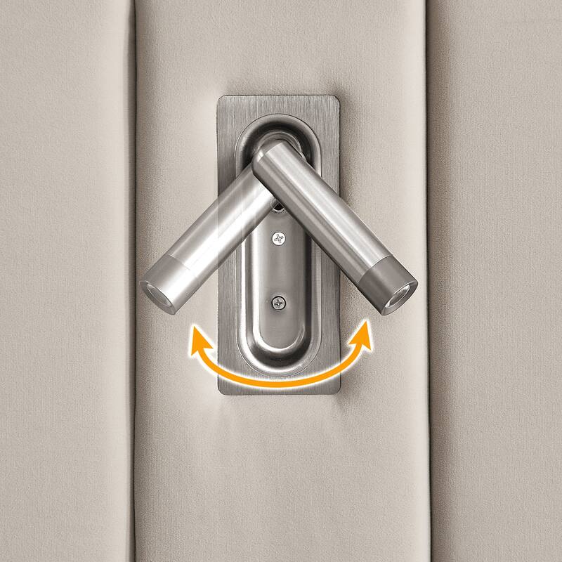 Queen Size Upholstered Bed Frame , Vertical Stripe Design with Buttons Around Platform Bed with Headboard