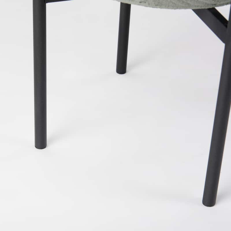 Mabel Green Metal With Black Iron Legs Plant Stands (Set of 2)