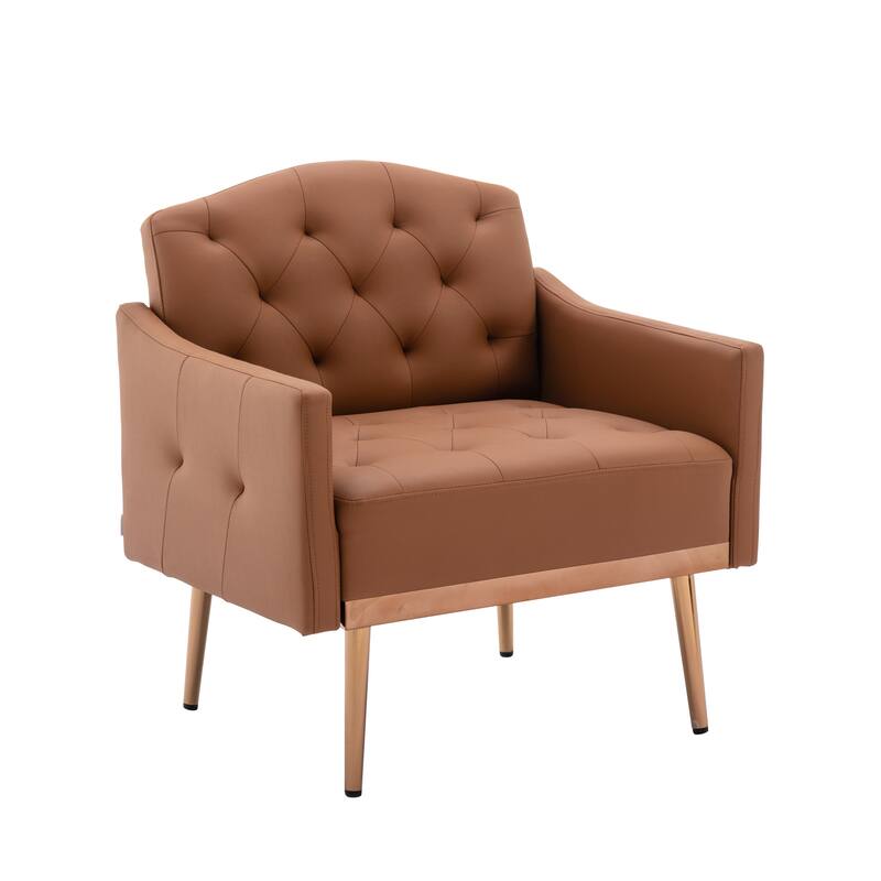 Tufted Decorative Fabric Armchair
