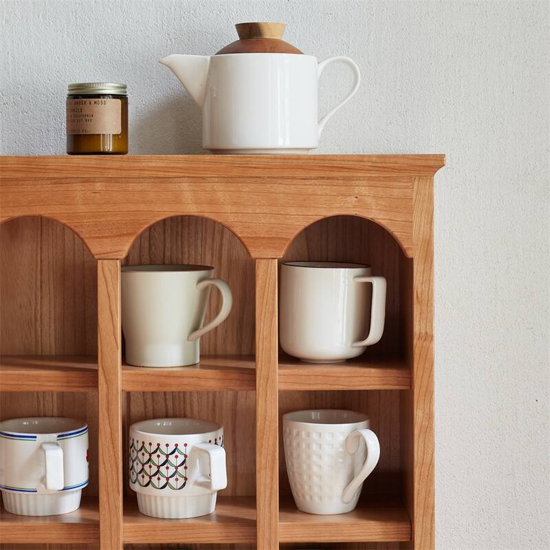 Solid Wood Storage Rack,European Solid Wood Kitchen Table Cup Holder
