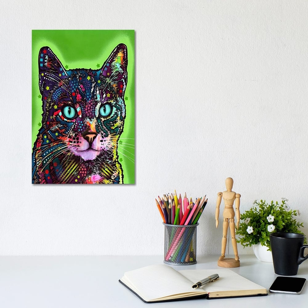 iCanvas "Watchful Cat" by Dean Russo Canvas Print